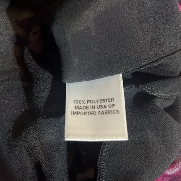 NWT Evereve Allison Joy Purple Patterned Blouse Size L - Picture 5 of 6